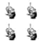 Service Caster 3.5 Inch Black Polyurethane Swivel 10mm Threaded Stem Caster Set with Brake SCC-TS20S3514-PPUB-BLK-TLB-M1015-4 - alternate 1